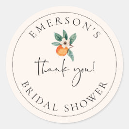 Naranja Blossom Bridal Shower Favor Pegatina E200