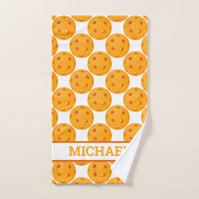 Naranja Bolas de Pollo con texto personalizado (Toalla de mano)