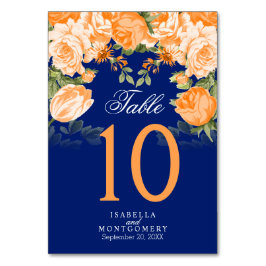 Naranja botánico Flores | Tarjetas de tabla