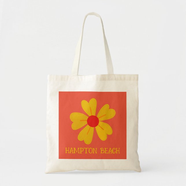 Naranja brillante Bolsa de playa Blossom (Frente)