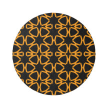 Naranja brillante geométrico negro