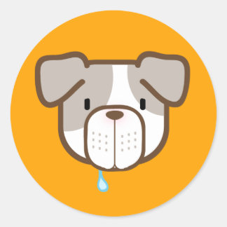 Naranja brillante Otisu Pit Bull Pegatina
