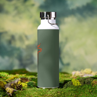 Naranja Buck Hunter y botella de agua verde Camo