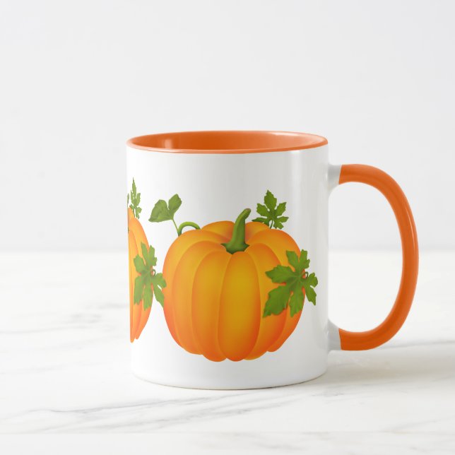 Naranja Caída Calabaza taza de café (Derecha)