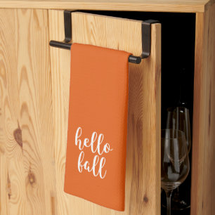Naranja cálido Spice Hello Fall Kitchen Toalla