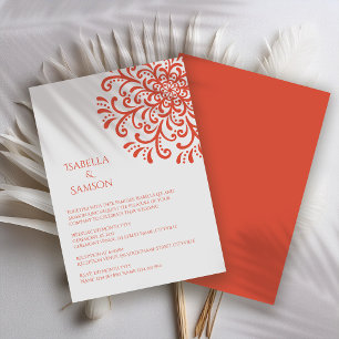 Naranja caprichoso Invitación a la boda