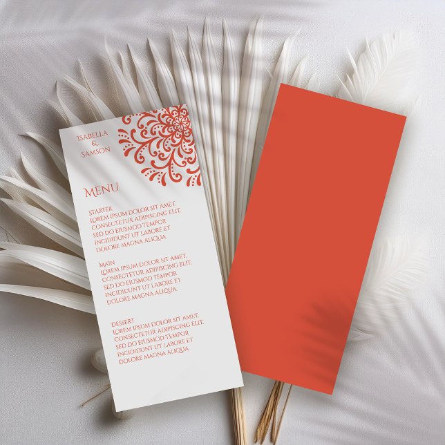 Naranja caprichoso Red Flourier Boda Menú (Subido por el creador)