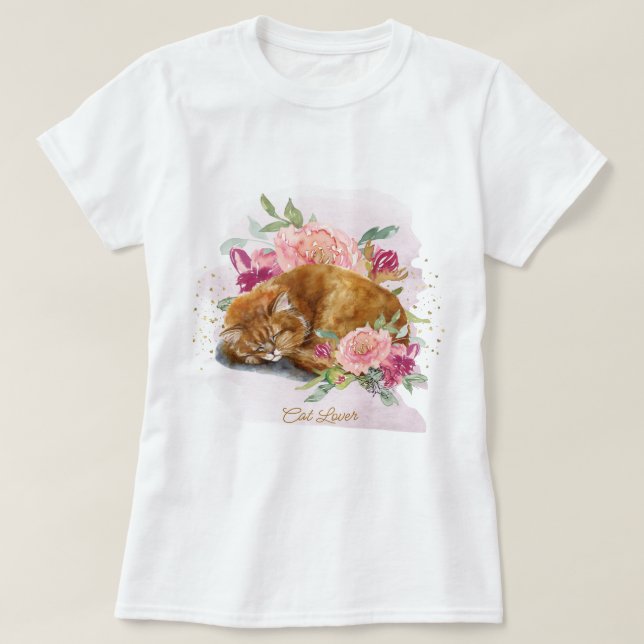 Naranja Cat Mom Hermoso Regalo Para Su Camiseta (Diseño del anverso)