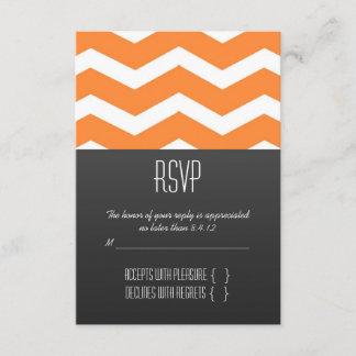 Naranja Chevron RSVP