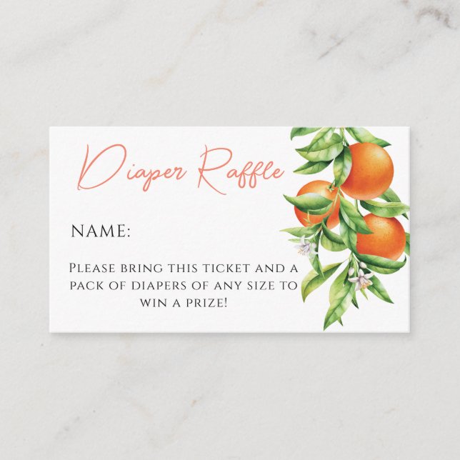 Naranja Citrus Cutie en el camino de la tarjeta de (Anverso)