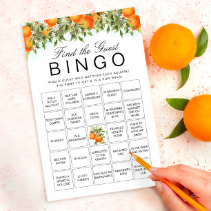 Naranja Citrus Encuentra La Tarjeta De Juego De Bi
