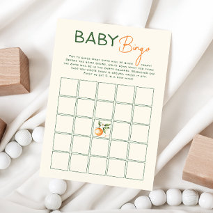 Naranja Citrus Pequeña Cutie Bingüismo Tarjeta de 