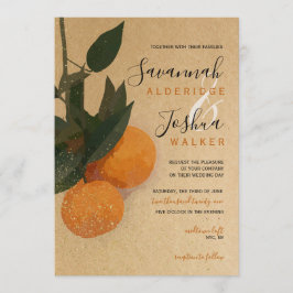NARANJA CITRUS WATERCOLOR WEDDING INVITACIÓN
