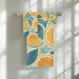 Naranja Citrus Whimsical Watercolor Fruta & Floral