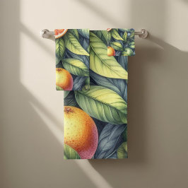 Naranja Citrus Whimsical Watercolor Fruta & Floral