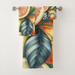 Naranja Citrus Whimsical Watercolor Fruta & Floral
