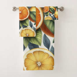 Naranja Citrus Whimsical Watercolor Fruta & Floral