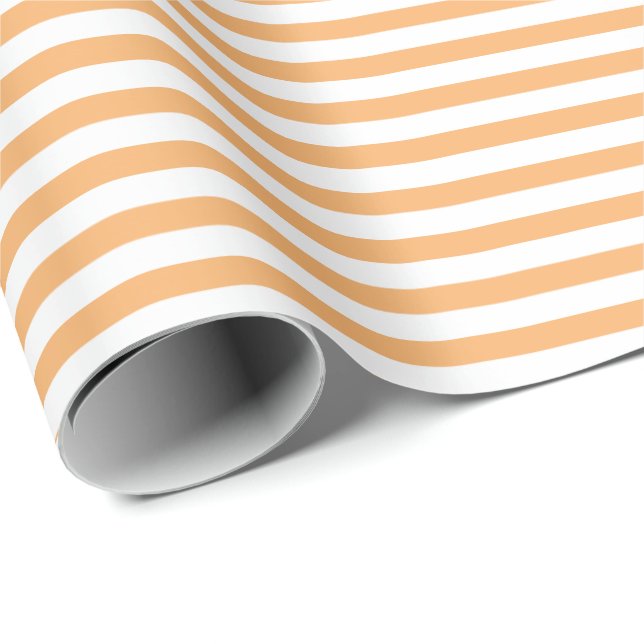 Naranja claro | Papel de ajuste de franja blanca (Esquina del rollo)