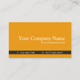Naranja clásico y profesional gris - tarjeta de vi