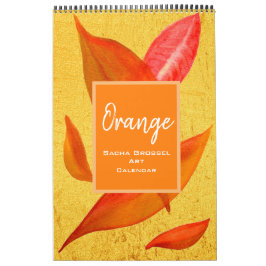 Naranja color acuarela calendario de arte Sacha Gr
