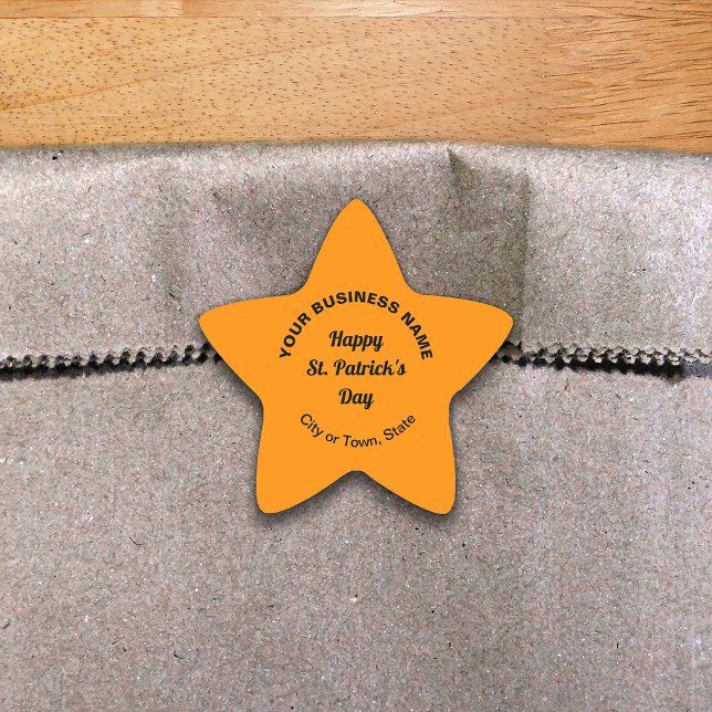 Naranja Color Saint Patrick Business Star Pegatina (Subido por el creador)