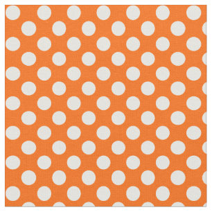 Naranja con la tela blanca del lunar