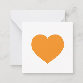 Naranja Corazón Moderno Nota Amor Verano Caída