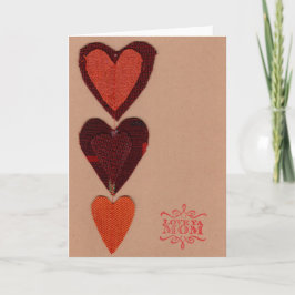 Naranja corazón tarjeta de felicitación por el día