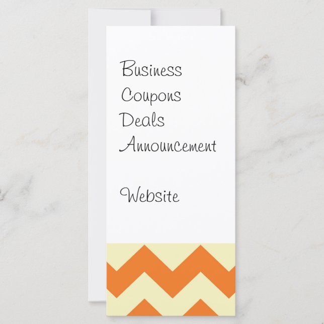 Naranja Cream Citrus Chevron ZigZag Stripes Regalo (Anverso)