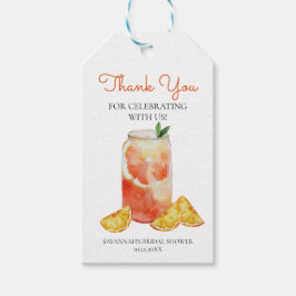 Naranja Crush Bridal Shower Gracias Etiqueta De Re