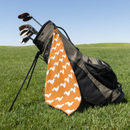 Naranja Dachshund Gift Golf Toalla