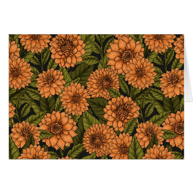 Naranja Dahlia Garden (Anverso (Horizontal))