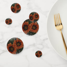 Naranja Daisy Balls Table Confetti