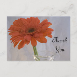 Naranja Daisy en Vase Flat Gracias Notas