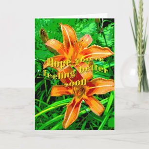 Naranja Daylily Siente Mejor Pronto Tarjeta