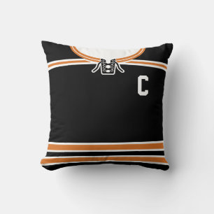 Naranja de almohada con nombre y número de Jersey