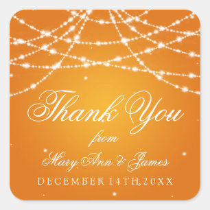 Naranja de cadenas de sparkling con etiqueta favor