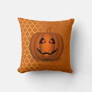 Naranja de calabaza brillante y Cojín decorativo G