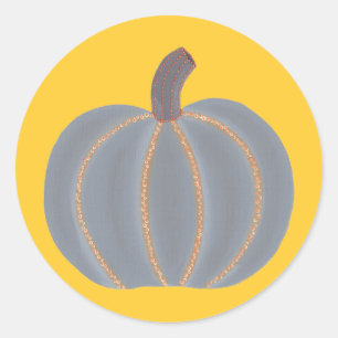 Naranja de calabaza gris ilumina a Pegatinas de Ha