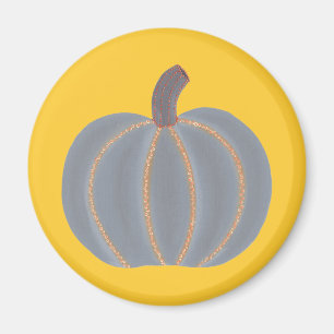 Naranja de calabaza gris ilumina imanes de Hallowe
