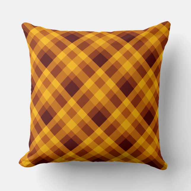 Naranja de calabaza suave Cojín decorativo grande (Anverso)