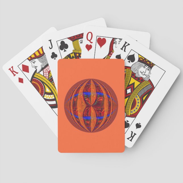Naranja de cartas de juego rojo Orb (Reverso)
