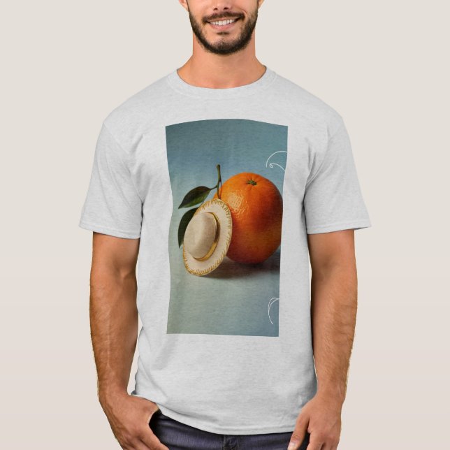 Naranja de Chubby con una camiseta Gorra (Anverso)