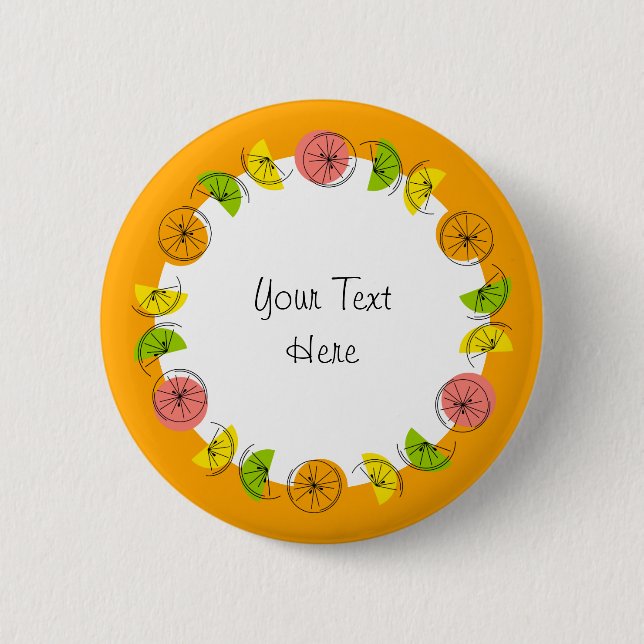 Naranja de círculo de cítricos Botón de texto redo (Anverso)