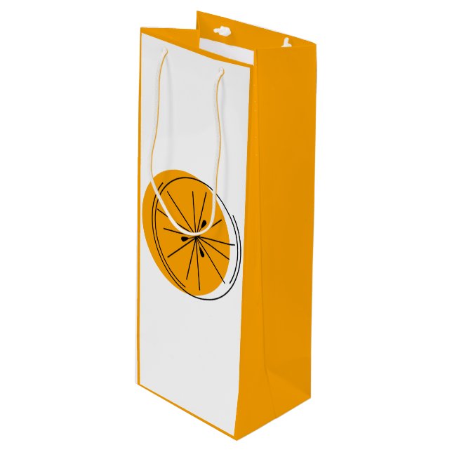 Naranja de Citrus bolsa de regalo naranja de vino (Angulo Anverso)