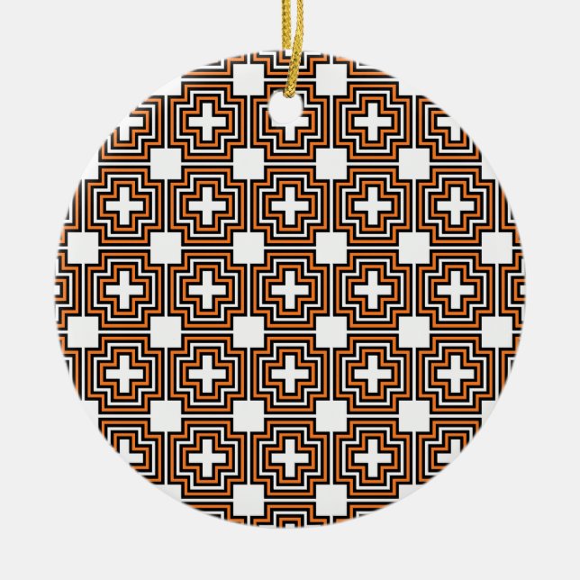 Naranja de cruces y plazas - Ornamento (Frente)