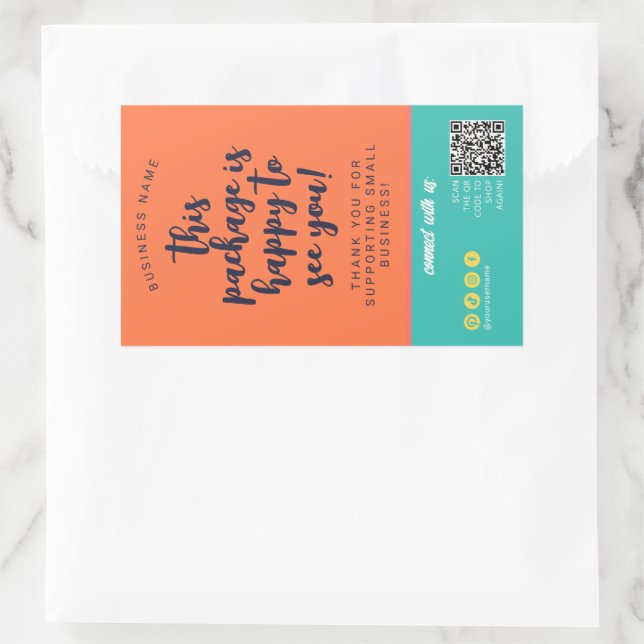 Naranja de etiqueta de empaque de atardecer de neg (Bolso)