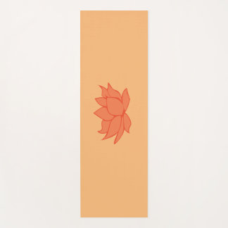 Naranja de flores de Lotus Yoga Mat