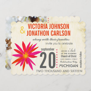 Naranja de fotografía: Invitación a una boda de da