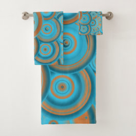 Naranja de gradiente Círculo Concéntrico Turquesa 